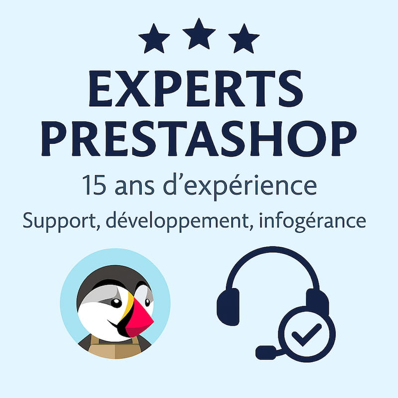 Expert Prestashop, support & hébergement