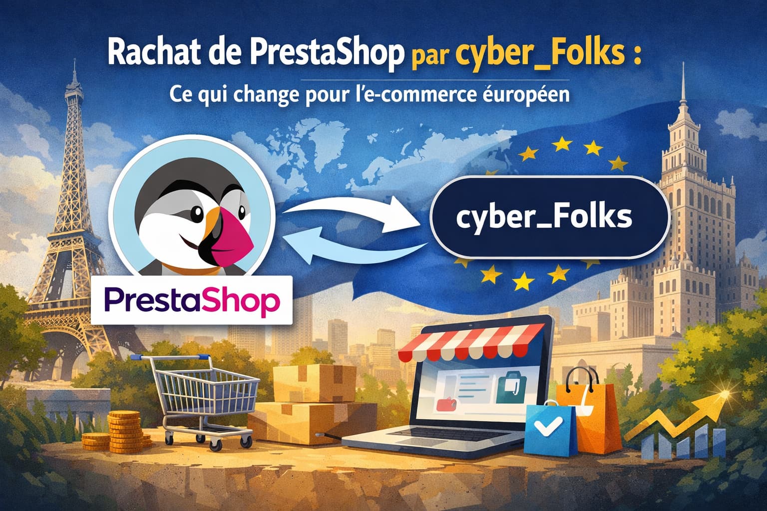 Rachat de PrestaShop par cyber_Folks et impacts pour l’e-commerce européen
