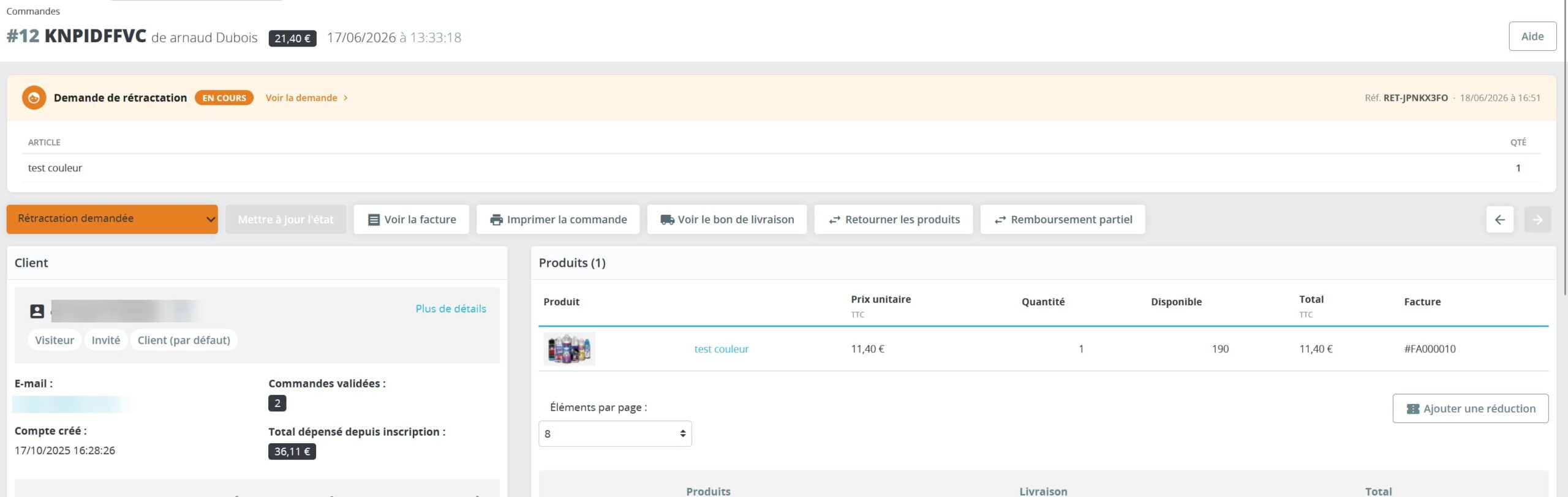 Module PrestaShop Droit de rétractation en ligne – Conforme obligation 19 juin 2026 – Image 2
